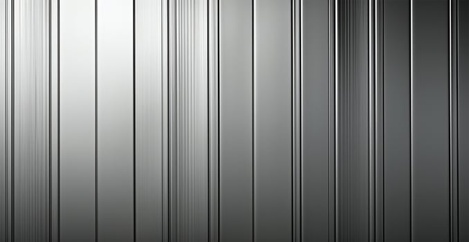 Panoramic metal texture, steel silver background - AI generated image photo