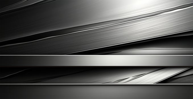 Panoramic metal texture, steel silver background - AI generated image photo