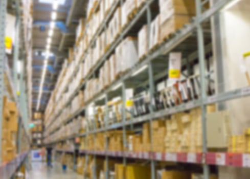 Blur image of a warehouse photo