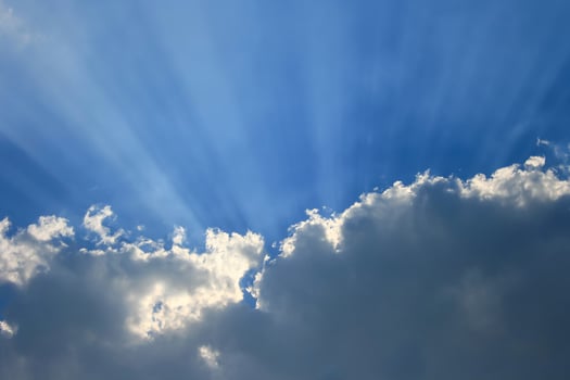 Sky with sunray photo