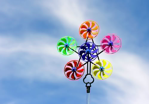 A colorful wind up toy photo