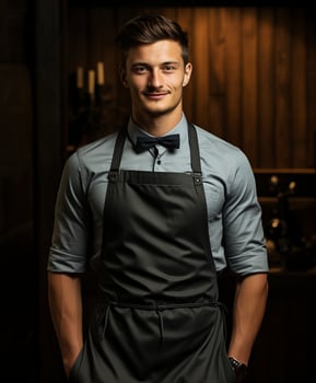 AI generated AI Generated Stylish Adjustable Cooking aprons for men and women photo