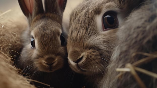 a couple of bunnies AI Generated photo
