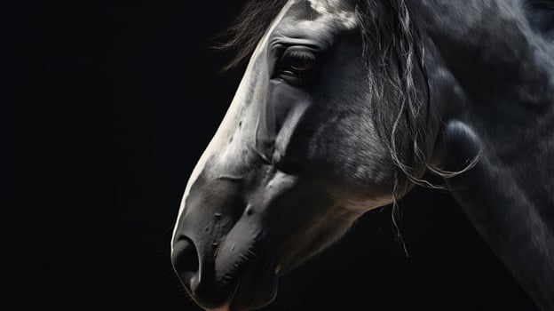 a close up of a horse AI Generated photo