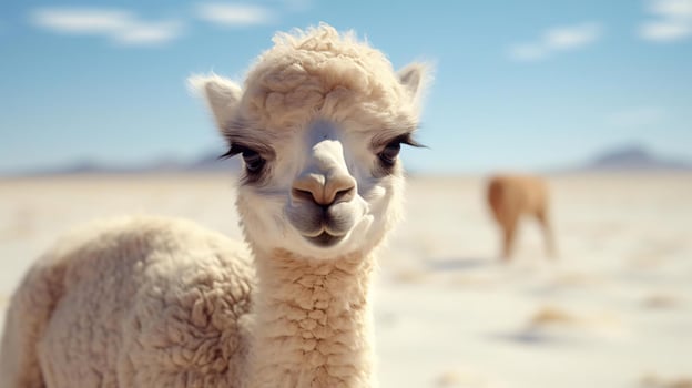 a close up of a llama AI Generated photo