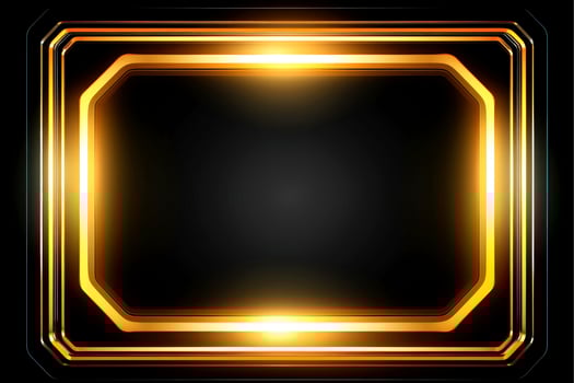 Abstract high tech black border, futuristic technology background, Generative AI photo