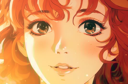 Anime headshot character in the style of manga drawing. Generative AI photo
