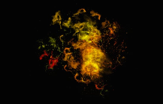 gold and orange galaxy watercolor stars splashes Background photo