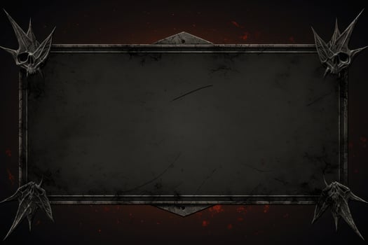 an old black metal frame on a dark background generative ai photo