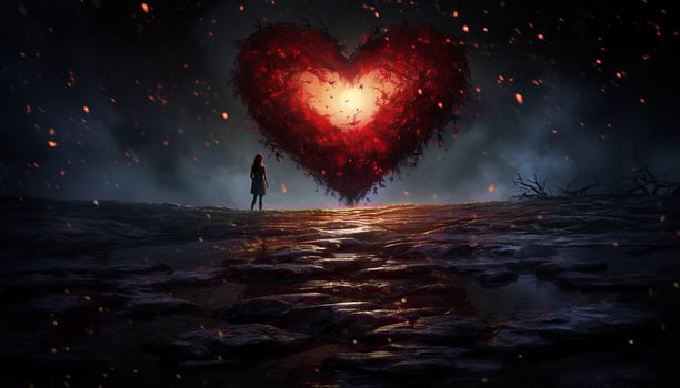 sadness  deep heart photo