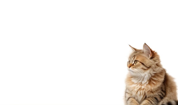 AI Generated Cat Isolated on White photo