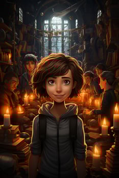 New year cartoon poster photo