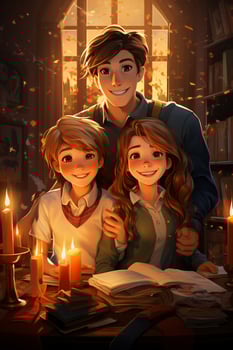 New year cartoon poster photo