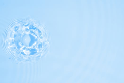 Abstract transparent water shadow surface texture natural ripple on blue background photo