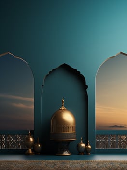 Ramadan kareem traditional islamic festival religious social media post design ai generated photo