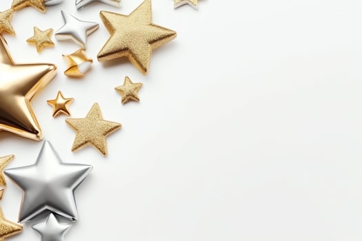 Christmas composition with gift boxes, card balls fir branches pine cones with copy space. Christmas by AI Generated photo
