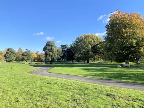 A view of a park in London showing the Autumn Colours photo