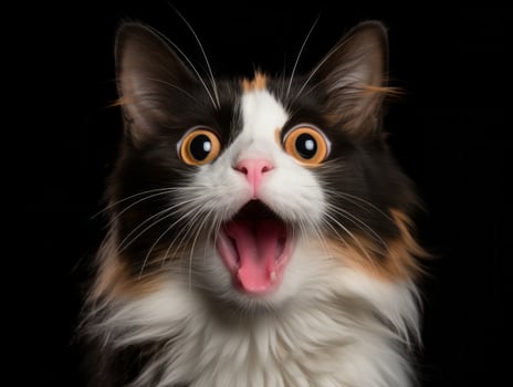 awesome epic photo of cat on white background national geographic style AI Generative