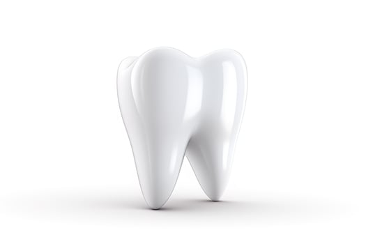 Hygienic molar tooth. Generative AI. photo
