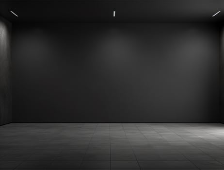 Empty modern interior dark office wall background front view Ai generated photo
