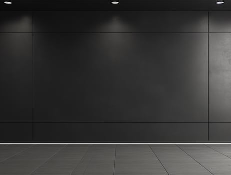 Empty modern interior dark office wall background front view Ai generated photo