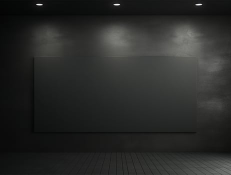 Empty modern interior dark office wall background front view Ai generated photo