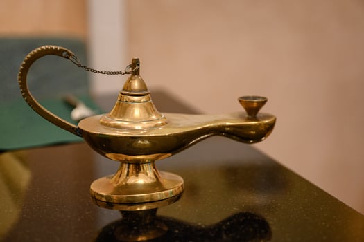 Antique arabic brass lantern magical decoration photo