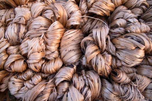 Thick Golden bundle of raw jute fiber abstract Pattern Texture Can be used as a Background wallpaper photo