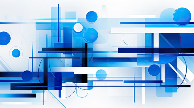 Artwork abstract geometric shapes. AI Generated photo