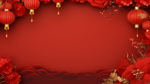 Chinese new year Abstract background, Holiday Celebration events concept, Copy space for text, AI Generative photo