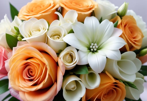 Wedding flowers bridal bouquet. AI Generative photo