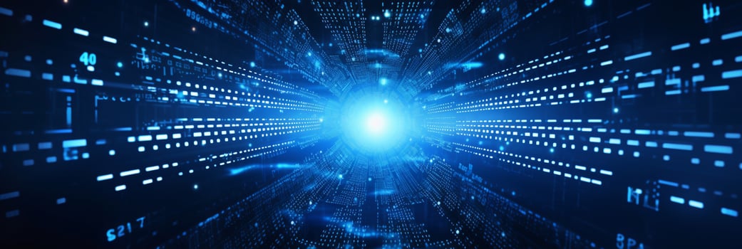 Abstract Background futuristic technology dark blue background, Data transfer concept, AI Generative photo