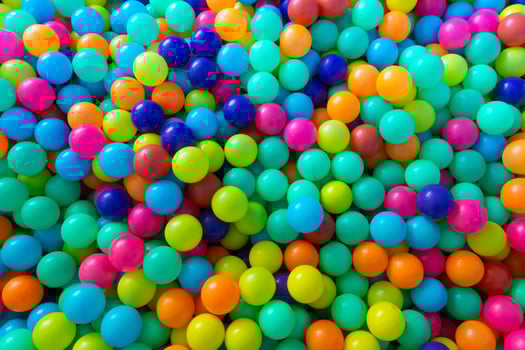 Colorful plastic balls for children playing in playground room photo