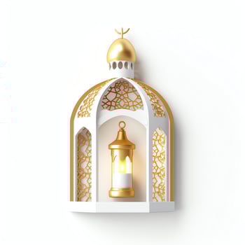 Eid mubarak and ramadan kareem greetings with islamic lantern and mosque. Eid al fitr background. Eid al fitr background of window concept by AI Generated photo