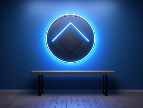 Empty lighting modern interior wall background front view Ai generated photo