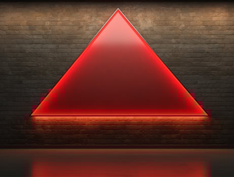Empty neon light modern interior wall background front view Ai generated photo