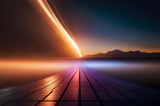 a long exposure photograph of a long exposure of a long exposure of a long exposure of a long. AI-Generated photo
