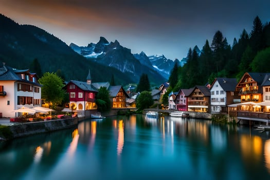the beautiful village of altenkirchen, switzerland. AI-Generated photo