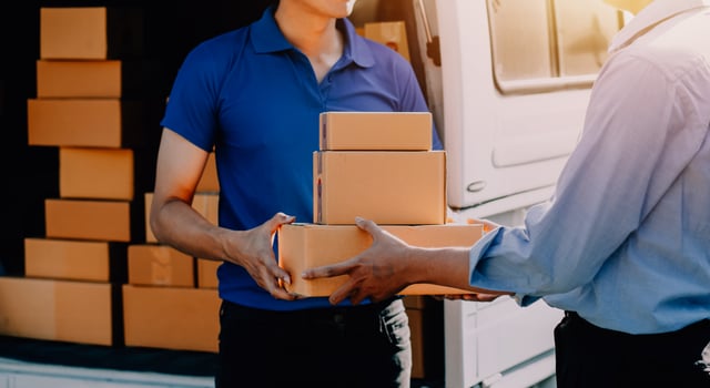 Business woman start up small business entrepreneur SME success .freelance woman working at home with Online Parcel delivery. SME and packaging deliveryconcept photo