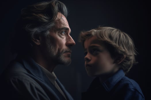 AI generated Father and sonAI generated photo