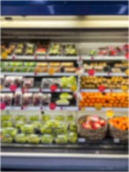 Abstract blur supermarket, fresh fruit and vegetables zone for background photo