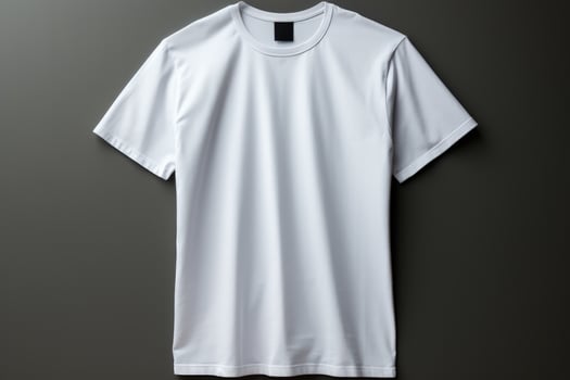Organic cotton t shirt displayed on a mannequin isolated on a gradient background photo