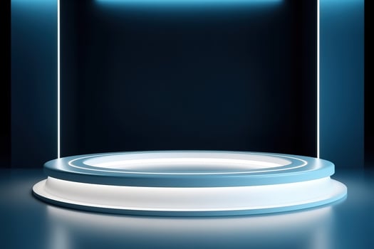 futuristic and clean stage blank center background photo