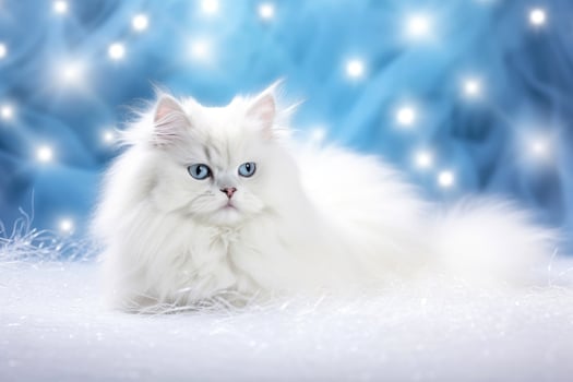 Close-up of cute cat gazing at something with beautiful bokeh background, Generative AI photo