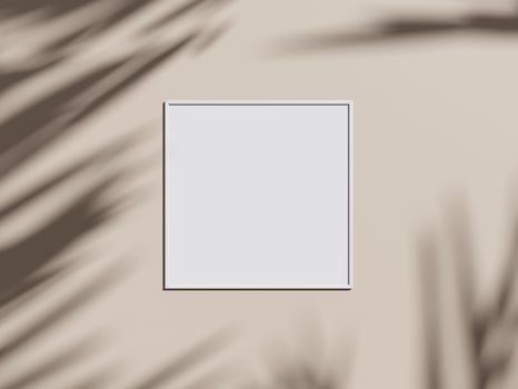 Minimal frame mockup hanging on the wall photo