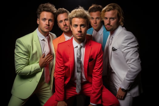 90s boyband tribute band performing iconic pop hits at Christmas concert photo