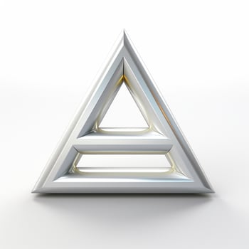 AI generated 3d arrow white background photo