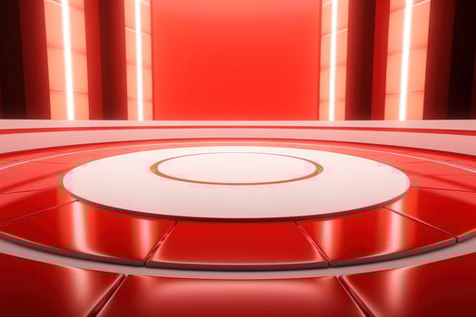 futuristic and clean stage blank center background photo