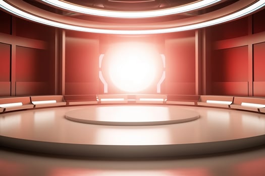 futuristic and clean stage blank center background photo