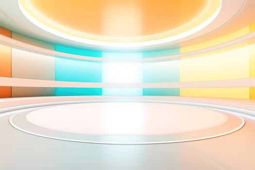 futuristic and clean stage blank center background photo